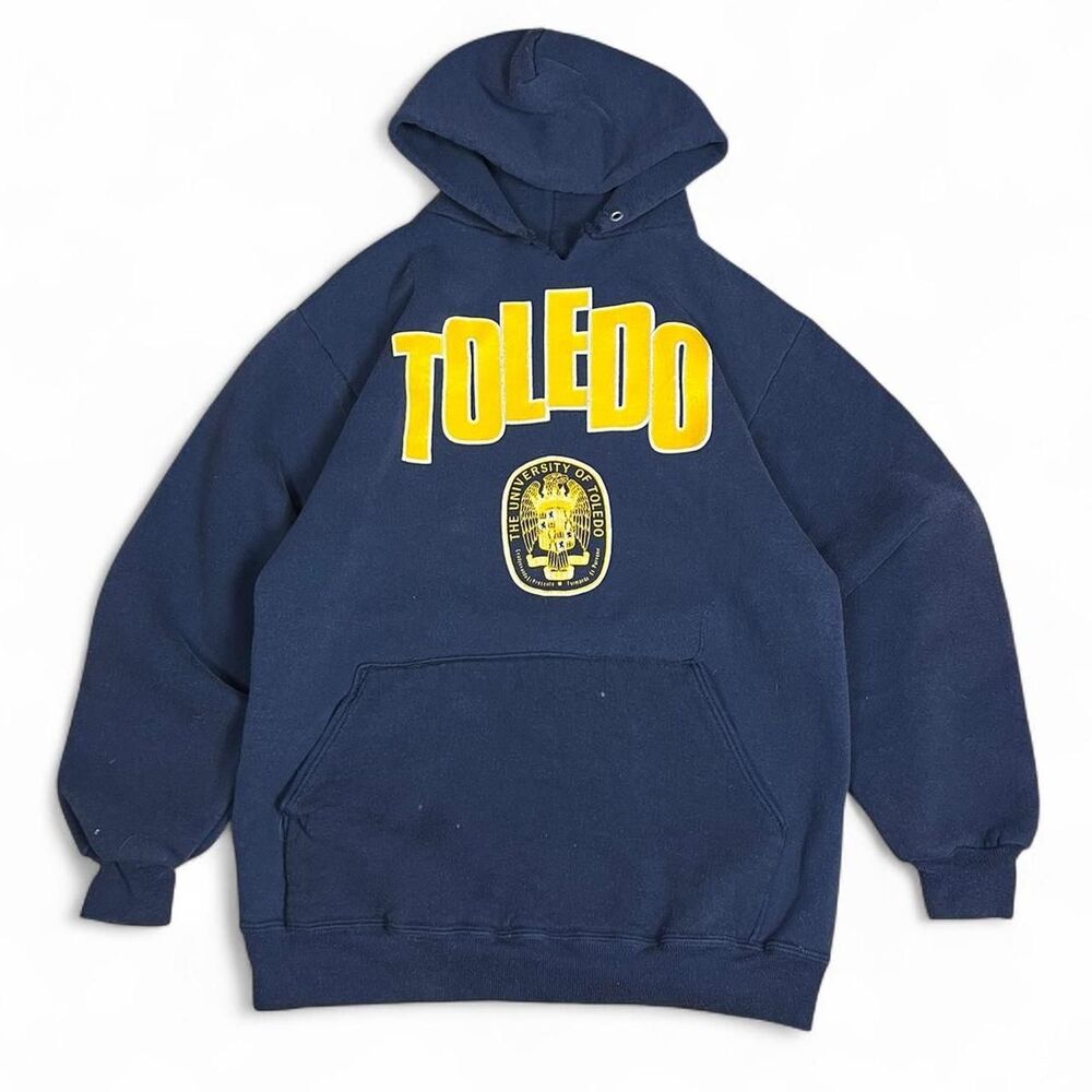 vintage toledo university Men's Navy Blue Hoodie